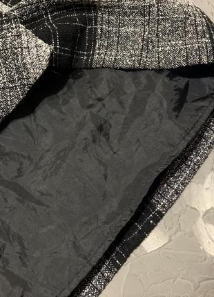Женская твидовая юбка в клетку4 фото