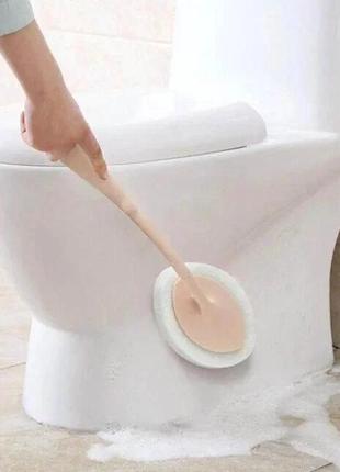 Універсальна щітка для прибирання ванної sponge brush біла1 фото