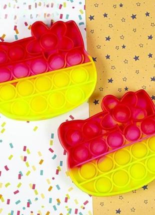 Игрушка поп ит хелоу китти. игрушка антистресс для детей поп ит