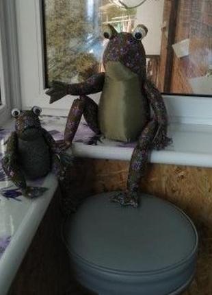 Ростова декоративна жаба "абаж" в стилі тільда.2 фото