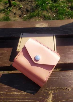 Женский кожаный кошелёк, ручной работы3 фото