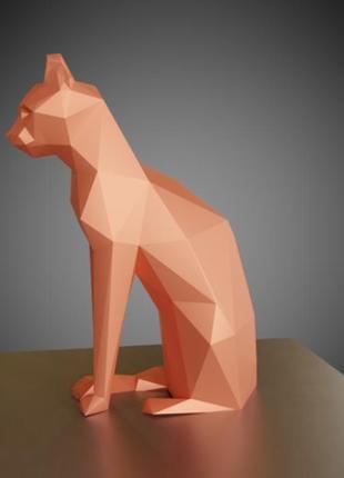 Paperkhan набор для создания 3d фигур кошка кот котенок оригами papercraft развивающий набор антистресс6 фото