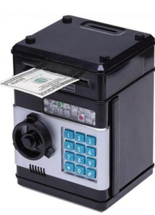 Копилка сейф ukc электронная с кодовым замком для бумажных денег и монет