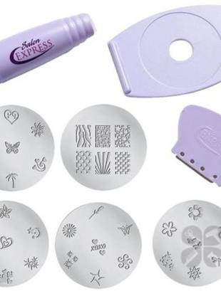 Набор для ногтевого стемпинга salon express 6