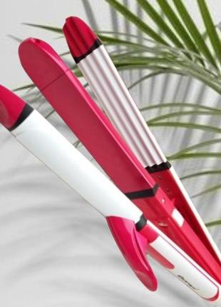 Стайлер для волосся 3 до 1 progemei gm-1958. плойка гофре 3 в 1 .