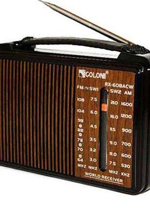 Портативне радіо приймач із мр3. радіо з акумулятор rx-608 golon