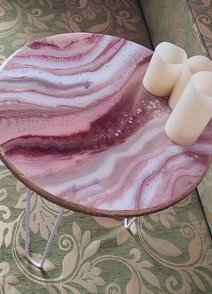 Стол " срез камня агат " 2