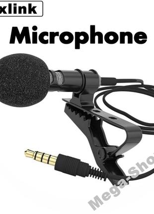 Зовнішній мікрофон петличний для телефону, смартфона, камери, пк microphone jack mic b771 фото