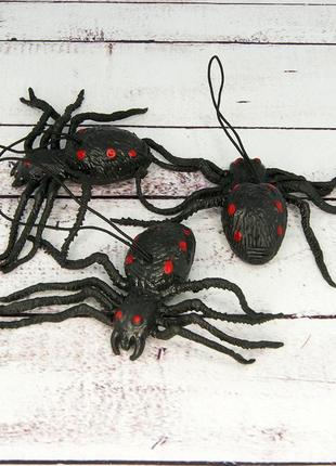 Павук гумовий 10х6см (чорний)1 фото