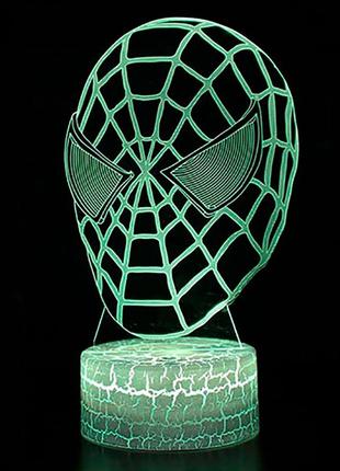 3d светильник сенсорный маска человека паука 15959-2-10
