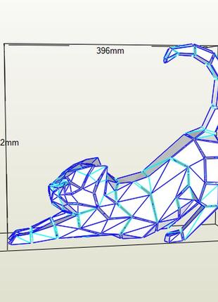 Paperkhan набір для створення 3d фігур кішка кіт кошеня пазл орігамі паперкрафт полігональна набір подарок сувенір антистрес6 фото