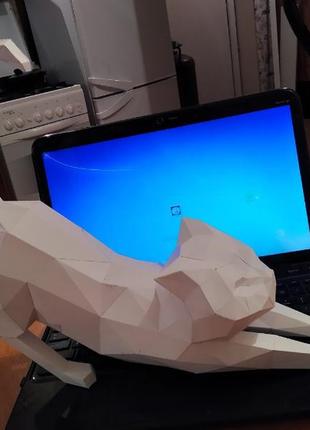 Paperkhan набір для створення 3d фігур кішка кіт кошеня пазл орігамі паперкрафт полігональна набір подарок сувенір антистрес