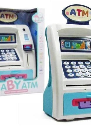 Копилка сейф детская банкомат. игрушка сейф для денег банкомат