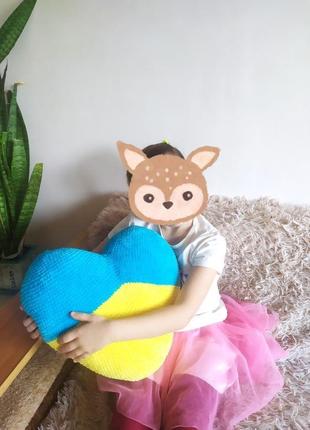 Патриотическое сердце подушка2 фото