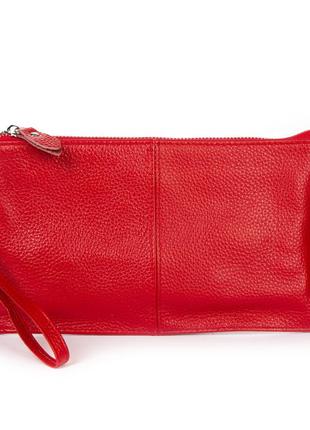 Клатч шкіряний маленька сумочка через плече alex rai 8801-2 red2 фото