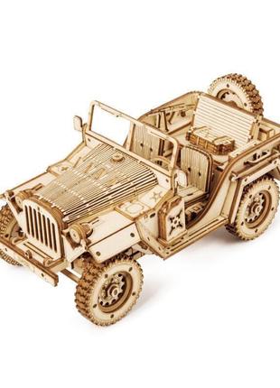 Деревянный 3d пазл robotime army field car mc701