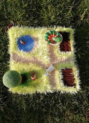 Плетений килимок ферма, розвиваючий тактильний килимок.