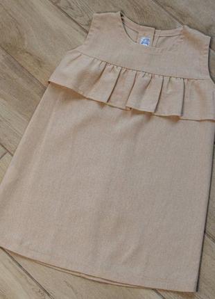 Сукня для дівчинки з льону4 фото