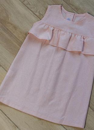 Сукня для дівчинки з льону3 фото
