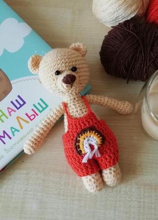 Мишка амигуруми, вязаный крючком. игрушка. 3
