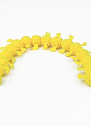 Антистрес іграшка сороконіжка (жовта)1 фото