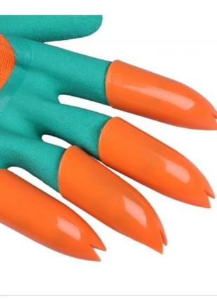 Садовые перчатки  с когтями для огорода garden genie gloves 2 в 15 фото