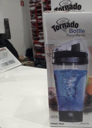 Спортивний мініміксер, шейкер elite 450 мл tornado bottle (торнадо ботл). шейкер tornado bottle6 фото