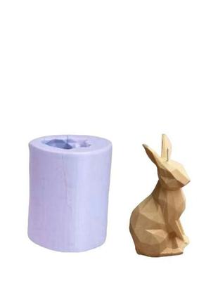 Силиконовая форма для свечей, мыла и другого геометрический кролик