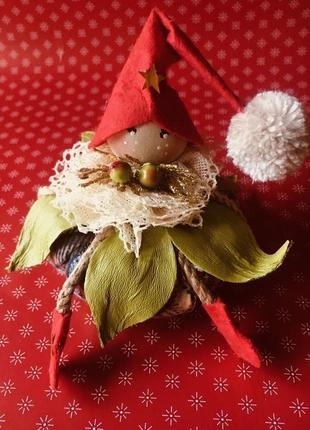 Мініатюрна лялька-ароматне текстильне саші - підвіс "поветруля"2 фото