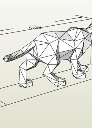 Paperkhan набір для створення 3d фігур кішка кіт кошеня пазл орігамі паперкрафт 3d полігональна набір подарок сувенір антистрес7 фото