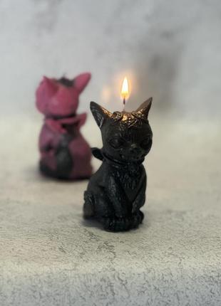 Силиконовая форма для свечей, мыла и другого кот вампира5 фото
