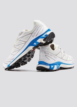 Salomon xt-6 white blue1 фото