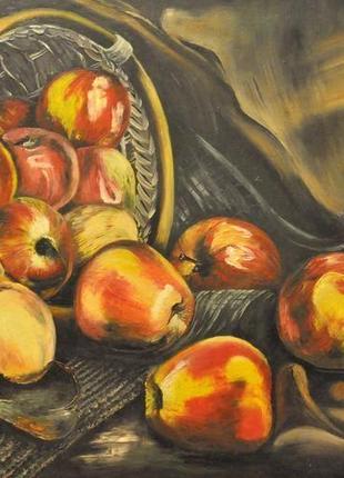 Натюрморт маслом - "яблучний спас"/яблука/-45*65. картина маслом. сучасний живопис.7 фото