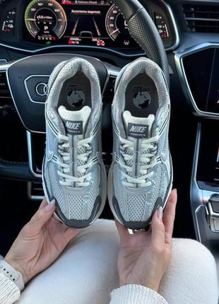 Жіночі шкіряні сітка кросівки nike vomero 5 wmns gray silver, жіночі кеди найк сірі, жіноче взуття6 фото