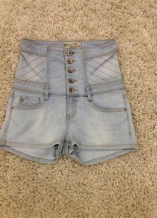 Шорти з завищеною посадкою blue rags