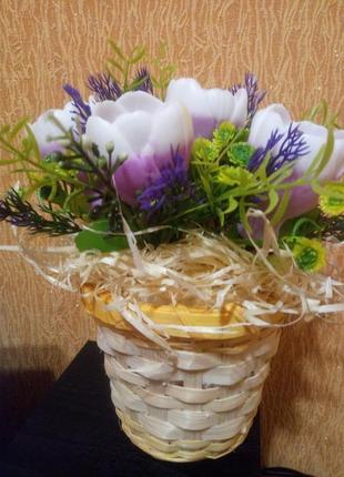 Сувенірна мило букет тюльпанів3 фото