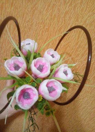 Сувенірна мило букет весняних тюльпанів6 фото