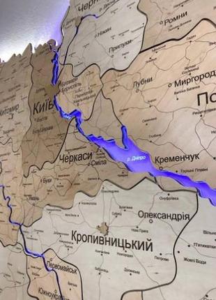 Карта украины с подсветкой "м" 85х125 см2 фото