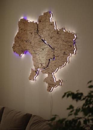 Карта украины с подсветкой "xl" 160х235 см2 фото