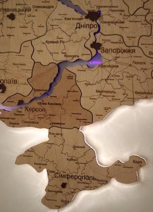 Карта україни з підсвіткою "xl" 160х235 см4 фото