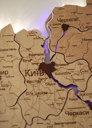 Карта україни з підсвіткою "xl" 160х235 см3 фото