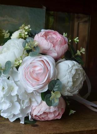 Весільний букет, штучні квіти1 фото