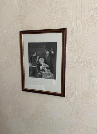 Гравюра the sick lady 1815-1898р. без рамки2 фото