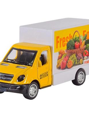 Детская машинка "delivery" автопром ap7425 масштаб 1:64 (желтый)