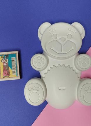 Гіпсова фігурка ведмедик ведмедик валера для творчості для розмальовування