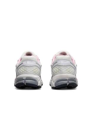 Женские кожаные сетка кроссовки nike vomero 5 wmns white pink, женские кеды найк белые, женская обувь6 фото