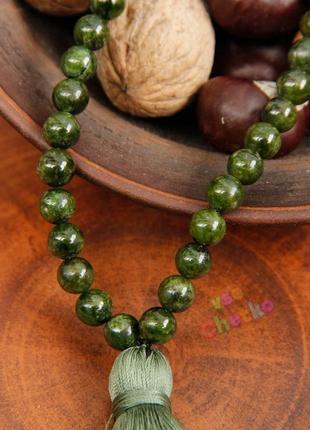 Хромдиопсид, четки из хромдиопсида, четки зеленого цвета, классические четки