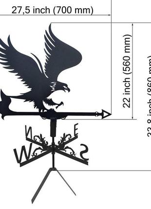 Флюгер на крышу дома "орел, птица" с металла 2 мм3 фото