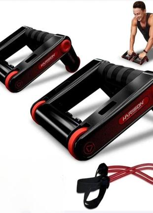 Тренажер для пресса и отжиманий ab roller push up 3 в 1/эспандер для укрепления всего тела1 фото