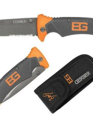 Туристический нож  22  см в  чехле  раскладной  gerber bear grylls scout